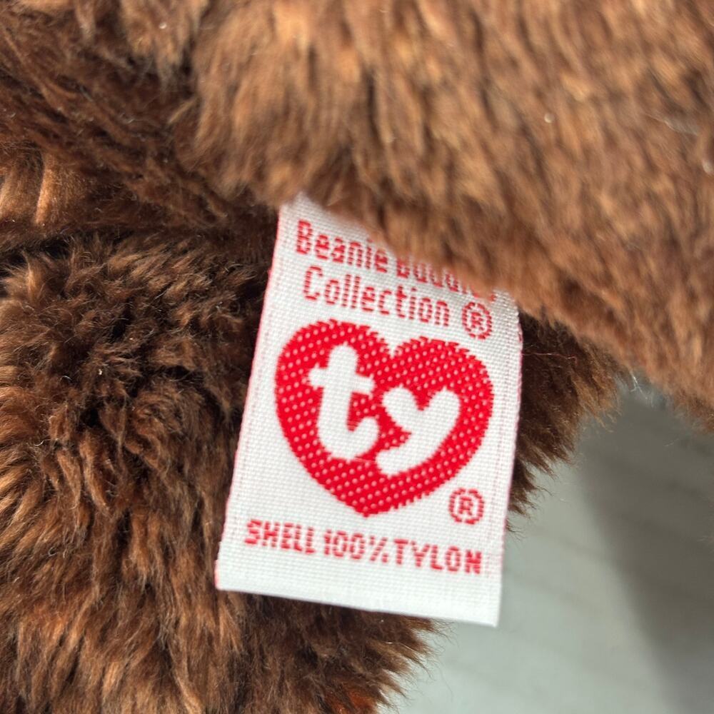 Ty M. C. Beanie Buddy Bear Brown Plush Mastercard Nose 14 Inch 2005 Vintage - Picture 8 of 10